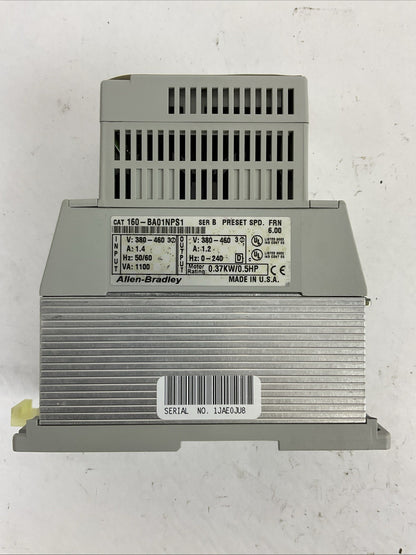 ALLEN BRADLEY 160-BA01NPS1 SER B FRN 6.00 VARIABLE SPEED DRIVE 380-460VAC