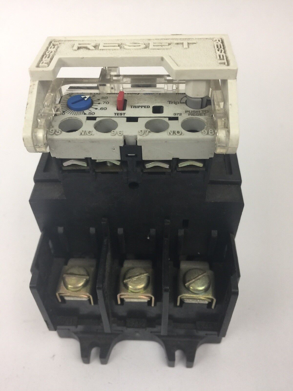 ALLEN BRADELY 592-A2CA OVERLOAD RELAY SER A CURRENT RANGE .32-1.0A TRIP CLASS 20