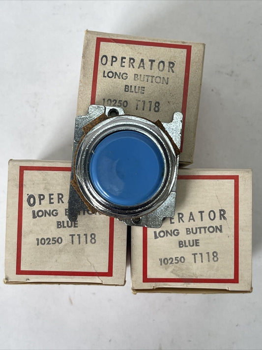 CUTLER HAMMER 10250T118 OPERATOR LONG BUTTON BLUE (LOT OF 3)