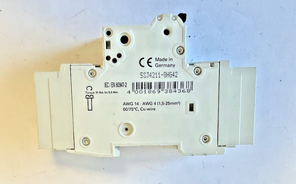 SIEMENS 5SJ4211-8HG42 CIRCUIT BREAKER 5A CHAR.D TYPE NSJ 230V