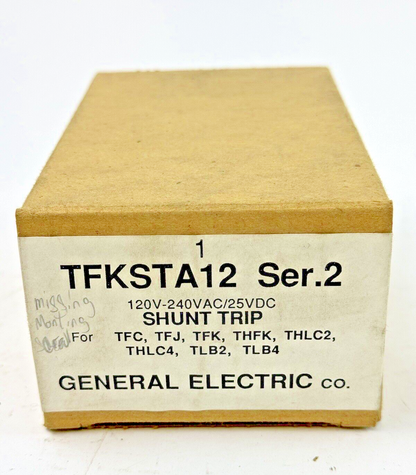 GE - TFKSTA12 SER. 2 - SHUNT TRIP - 120VAC-240VAC, 25VDC - NEW