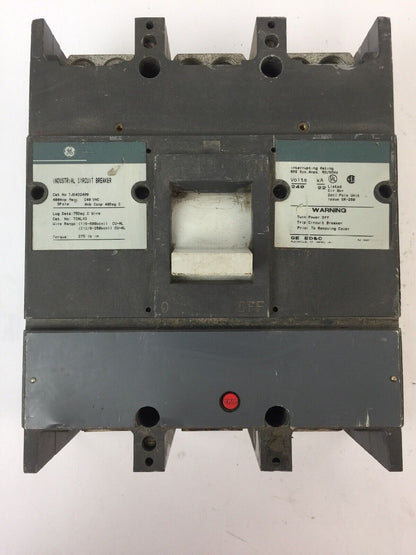 GE TJD432400 INDUSTRIAL CIRCUIT BREAKER 400AMP 240VAC 250VDC 3 POLE 240V 22kA