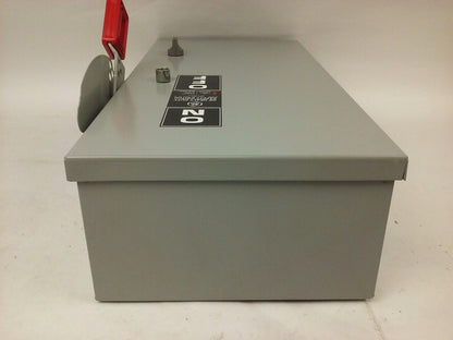 GE THN3361M, SAFETY SWITCH, 30A, 600VAC/250DC, TYPE 1/5/12 ENCLOSURE, MAX H.P.30