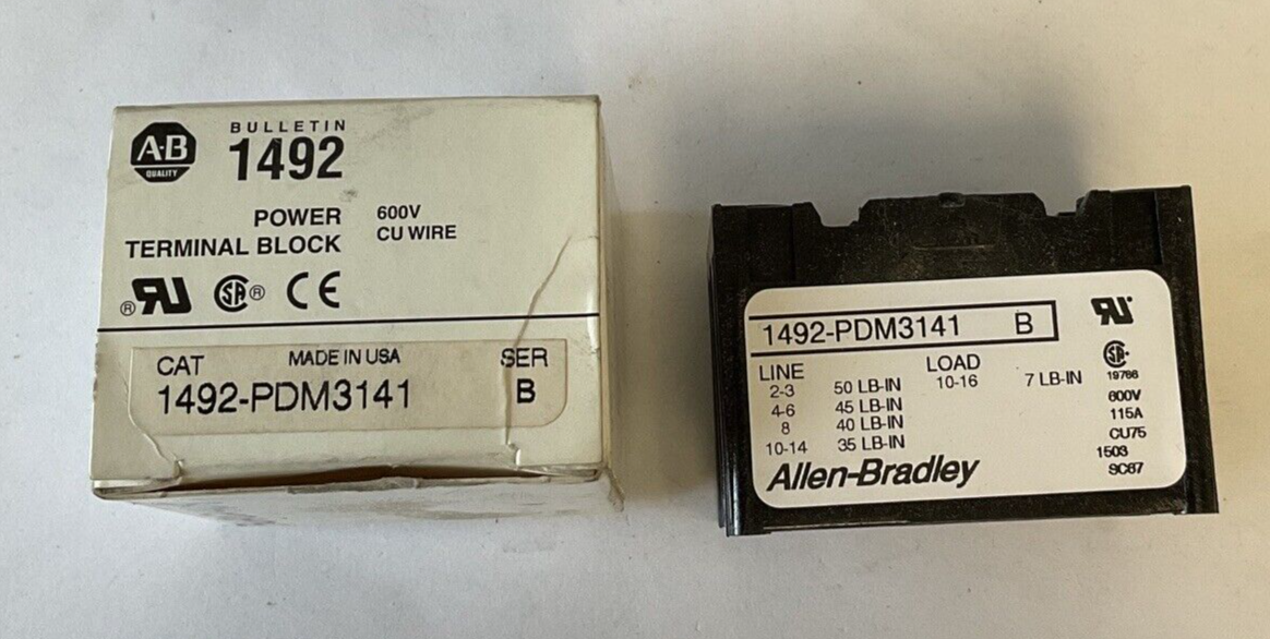 ALLEN BRADLEY 1492-PDM3141 POWER TERMINAL BLOCK SER.B 600V