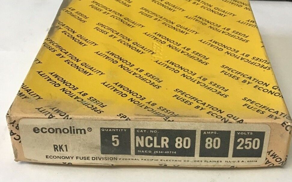 ECONOMY NCLR 80 ECONOLIM CURRENT LIMITING FUSE RK1 80A 250V NCLR 80***LOTOF5***