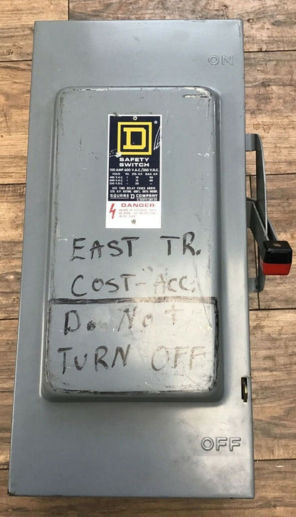 SQUARE D  H263  FUSIBLE DISCONNECT SWITCH 100A 600VAC/DC