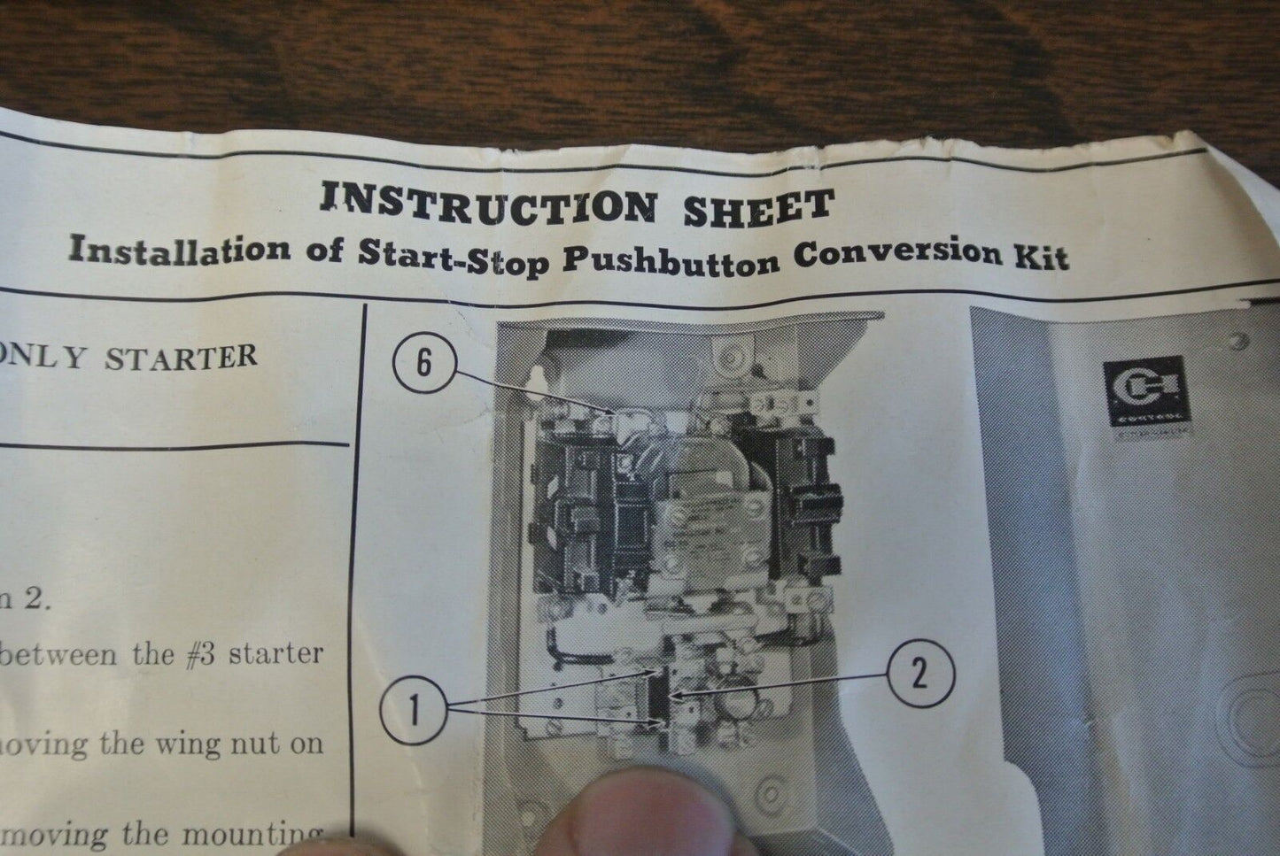 CUTLER-HAMMER 10935H14A START-STOP PUSHBUTTON KIT / SIZE 2 / NEW SURPLUS