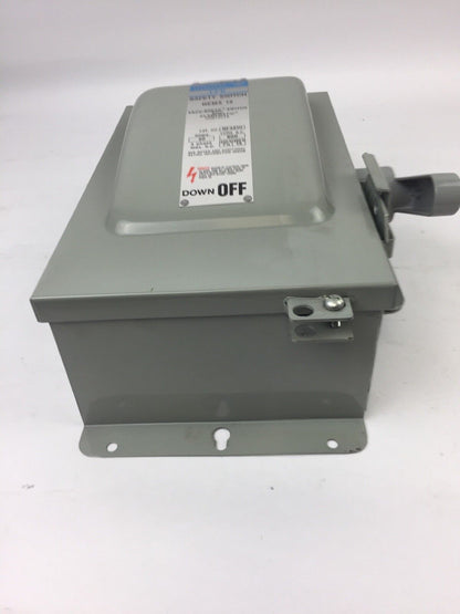 GOULD ITE NF351H VACU-BREAK SWITCH WITH CLAMPMATIC CONTACTS 30AMP 600 VAC