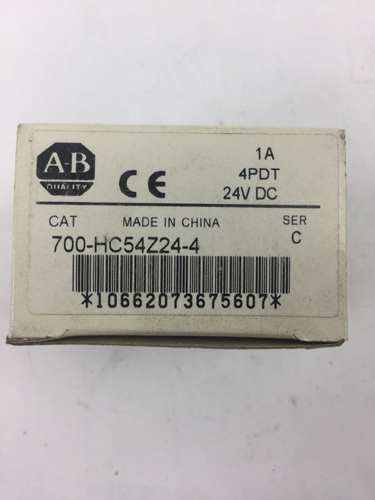 ALLEN BRADLEY 700-HC54Z24-4 CONTROL RELAY 1A 4PDT 24VDC SERIES C TYPE H