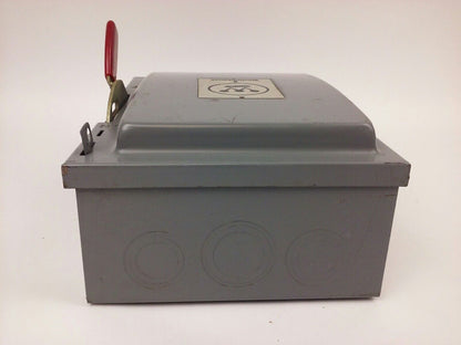 WESTINGHOUSE HU361, H.D. SAFETY SWITCH, 30A, 600V, 3P NON FUSIBLE, INDOOR, NEW