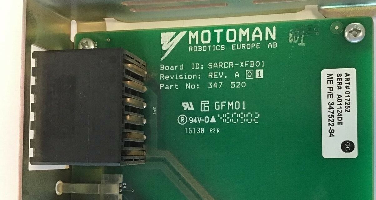 MOTOMAN ROBOTICS SARCR-XFB01 CONTROL BOARD REV.A01