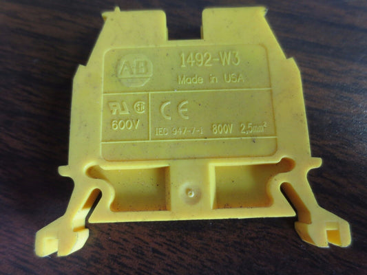 ALLEN-BRADLEY 1492-W3 TERMINAL BLOCKS - YELLOW - LOT of 20 - 1492-W3-Y