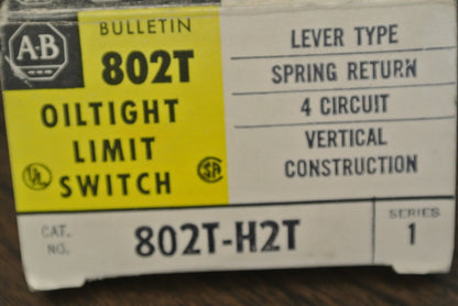 ALLEN-BRADLEY 802T-H2T OILTIGHT LIMIT SWITCH LEVER TYPE, 4-CIRCUIT / NEW SURPLUS