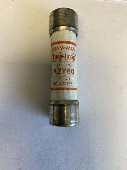 Shawmut Amp-trap A2Y60 Type 1 60A 250V Fuse "Lot of 6"