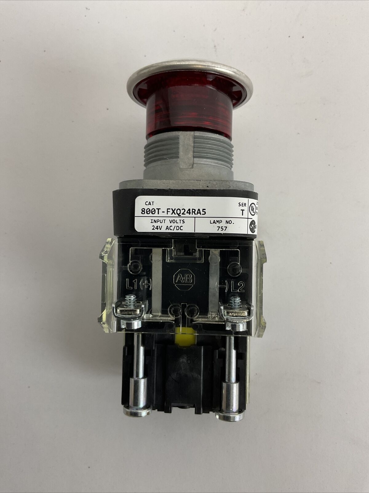 ALLEN BRADLEY 800T-FXQ24RA5 SER T 2-POS PUSH-PULL 24V RED ILLUMINATED TYPE 4,13
