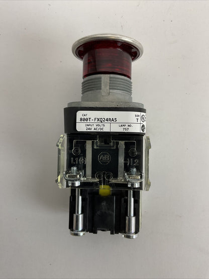 ALLEN BRADLEY 800T-FXQ24RA5 SER T 2-POS PUSH-PULL 24V RED ILLUMINATED TYPE 4,13
