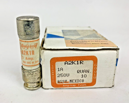 GOULD - *BOX OF 10* - AWK1R - 1 AMP, 250 VAC - CURRENT-LIMITING - AMP TRAP FUSES