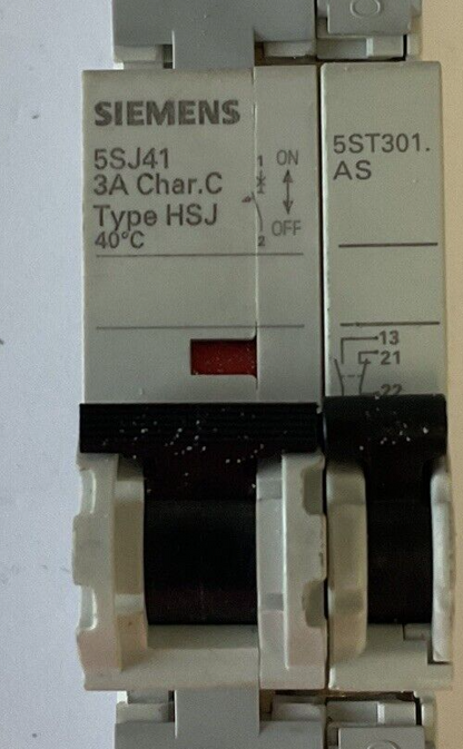 SIEMENS 5SJ4101-7HG41 CIRCUIT BREAKER 3A AUXILIARY CIRCUIT SWITCH