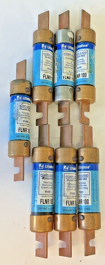 LITTLEFUSE FLNR 100 FUSE 100A 250VAC CLASS RK5 TIME DELAY ***LOTOF7***