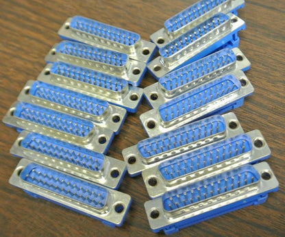 LOT of 14 25-PIN D-SUB MALE & 14 25-PIN D-SUB FEMALE CONNECTORS / NEW SURPLUS