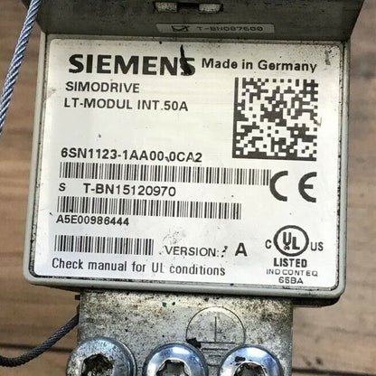 SIEMENS 6SN1123-1AA00-0CA2 LT MODULE 50A SIMODRIVE VER. A