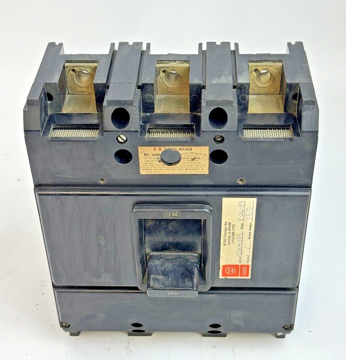 FPE - NJ631150 - MOLDED CASE CIRCUIT BREAKER - 150 A, 3 POLE, 600 VAC