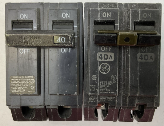 GE THQL2140 CIRCUIT BREAKER 2POLE 40AMP 120/240VAC (LOT OF 2)