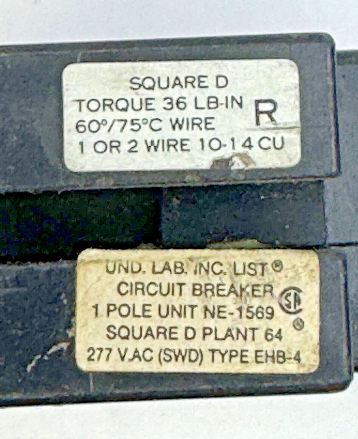 SQUARE D - EHB14020 - BOLT-ON CIRCUIT BREAKER - 1 POLE/20 A/ 277 VAC/ TYPE EHB4