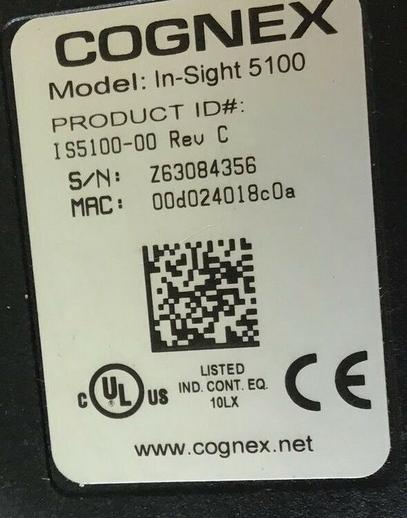 COGNEX IN-SIGHT 5100  VISION CAMERA SENSOR IS5100-00 REV.C