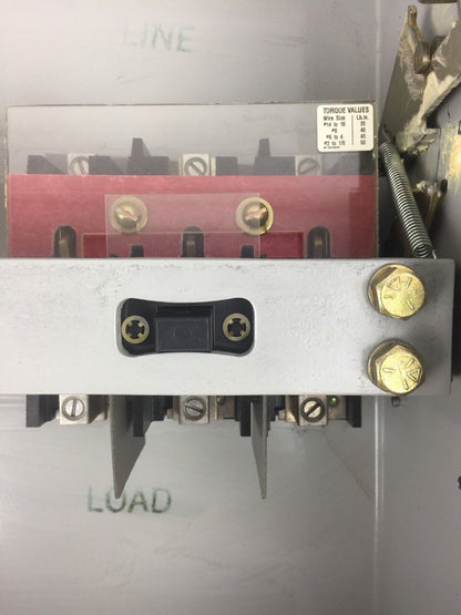 WESTINGHOUSE SDSN6030 DISCONNECT SWITCH 600 VAC 250 VDC 60 AMP 6 POLES