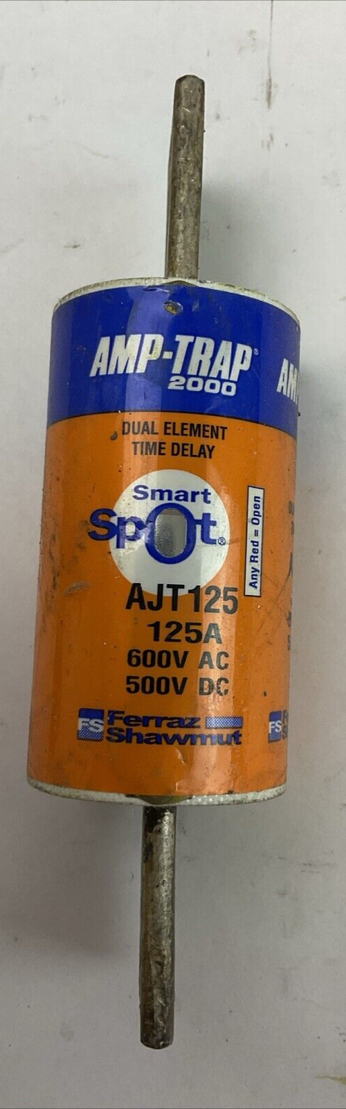 FERRAZ SHAWMUT AJT125 SMART SPOT AMP-TRAP 2000 FUSE 500VDC 600VAC 125A
