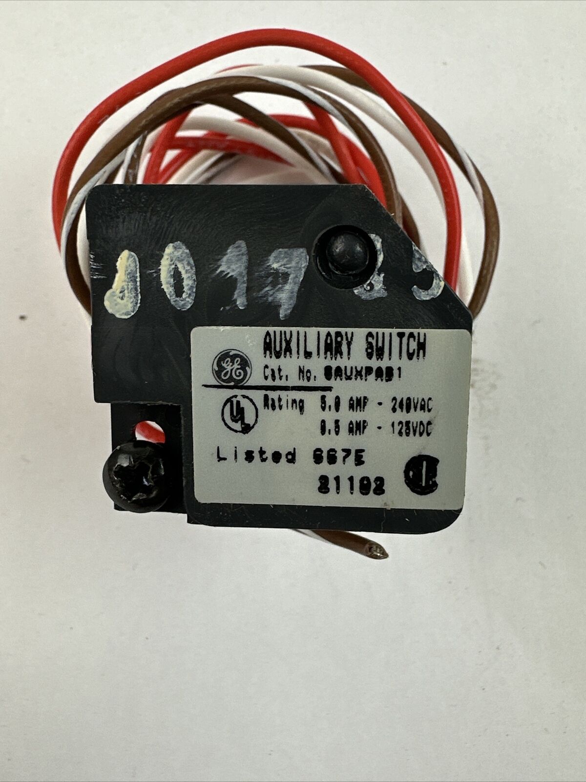 GE SAUXPAB1 AUXILIARY SWITCH 240VAC 6A 125VAC 1/2A 250VAC 1/4A