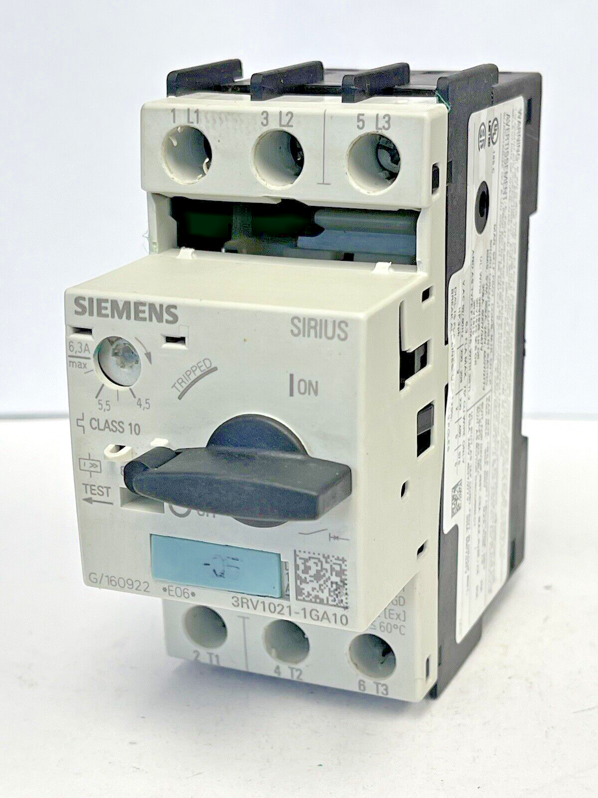 SIEMENS - 3RV1021-1GA10- CIRCUIT BREAKER / MOTOR PROTECTOR