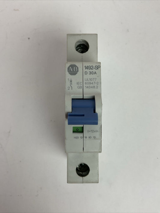 ALLEN BRADLEY 1492-SPM1D300 CIRCUIT BREAKER SER D 30A 277VAC 48VDC 1POLE