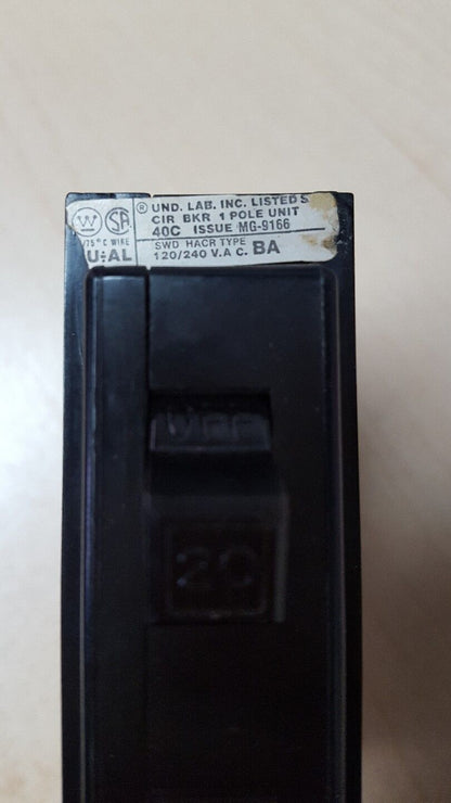 Westinghouse 1 pole 20 amp 120v breaker quicklag