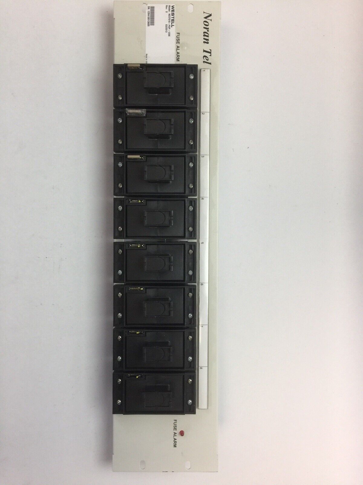 WESTELL N237016-PDP-1206 FUSE ALARM PANEL - NORAN TEL REV D