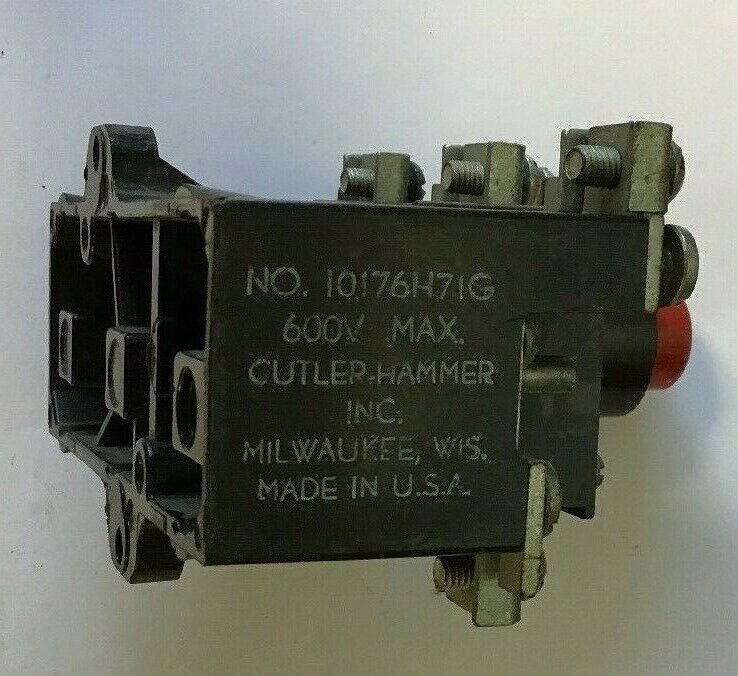 CUTLER HAMMER 10176H71G/10-3251-2 OVERLOAD PUSHBUTTON RELAY RESET 600V