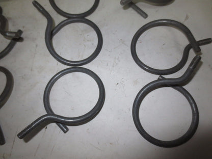 GALVANIZED BRIDLE RINGS - 2" - 1/4" THREAD - NEW SURPLUS - LOT of 10