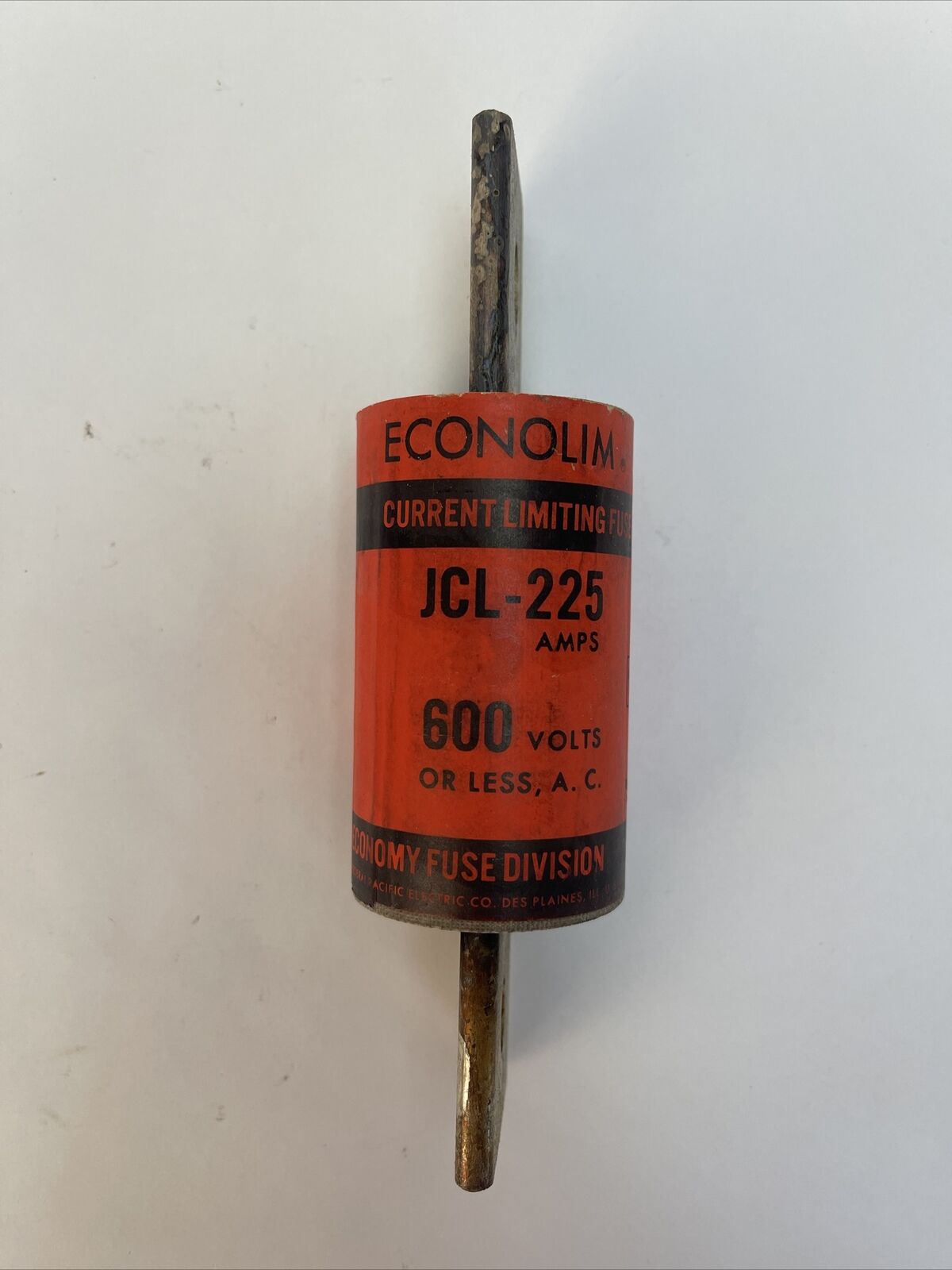 ECONOMY JCL-225 ECONOLIM CURRENT LIMITING FUSE 225AMP 600VAC CLASS J