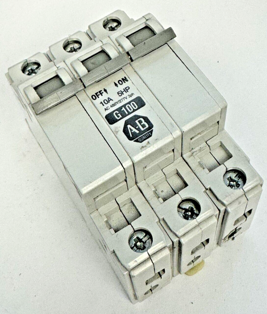 ALLEN-BRADLEY - 1492-CB3-G100 SER. C - MOTOR CONT.- 3P, 10 A, 277 V, 5 HP, 3PH