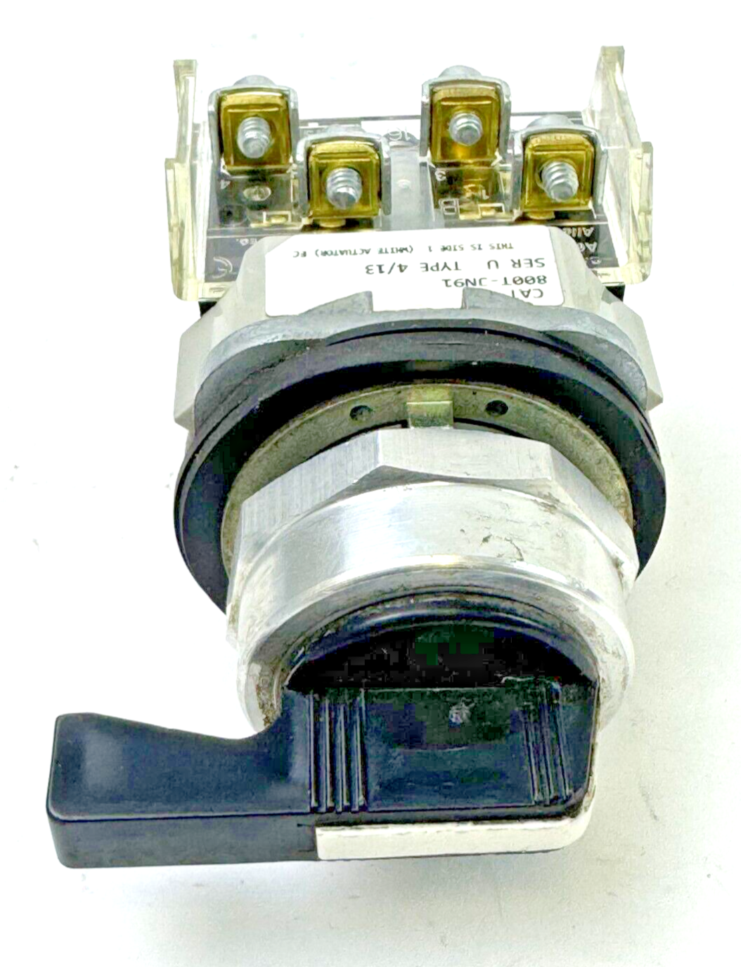 ALLEN-BRADLEY - 800T-JN91 SER. U - SELECTOR SWITCH W/ TWO 800T-XA SER. D BLOCKS