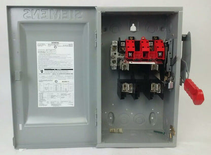 SIEMENS HF222N FUSIBLE SAFETY SWITCH 2P, 3 WIRE, 60A, 240V, 15HP, NEMA 1 INDOOR