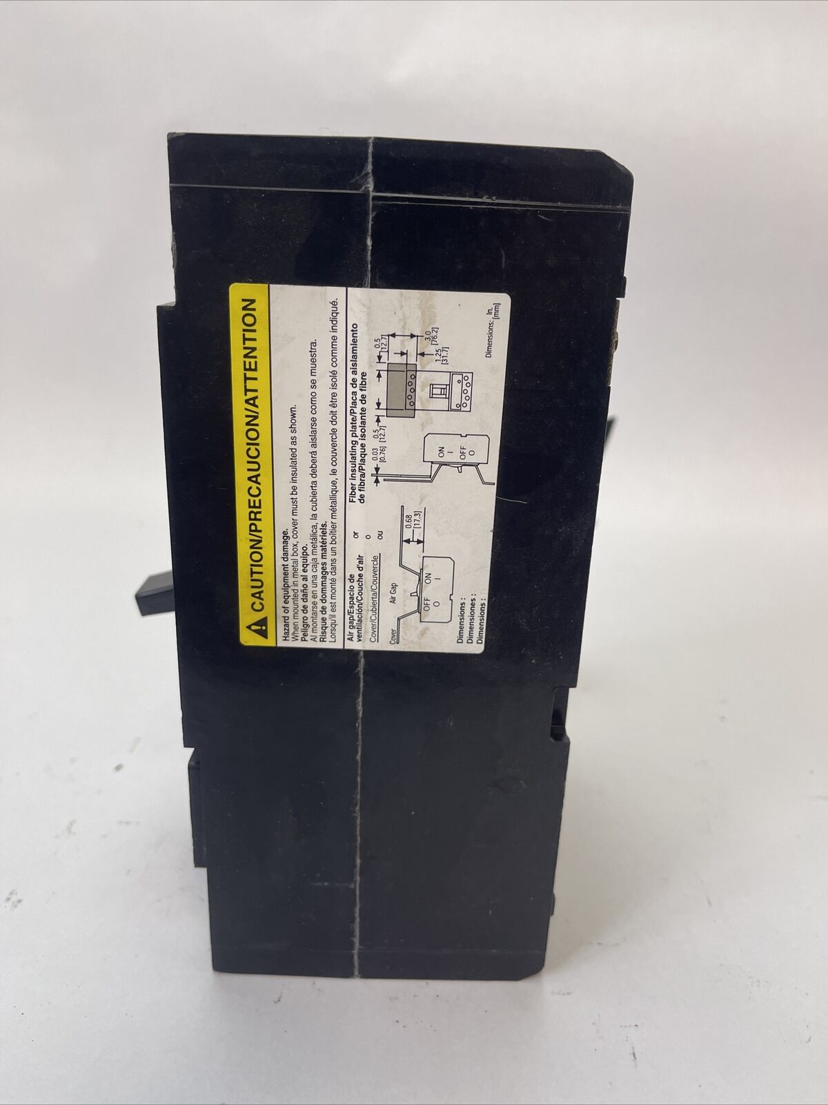 SQUARE D KCL342251027 CIRCUIT BREAKER 480VAC 225AMP 3POLE SHUNT TRIP 24VDC