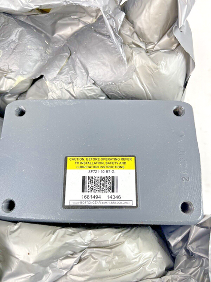 BOSTON GEAR - SF721-10-B7-G - WORM GEAR SPEED REDUCER- 700 SERIES - 14346 - 10:1