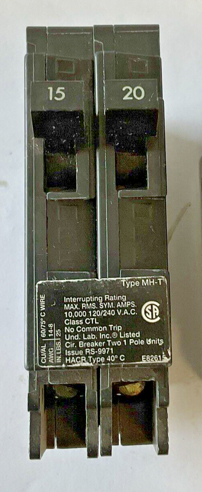 CROUSE-HINDS MP1520 CIRCUIT BREAKER TYPE MH-T 120/240VAC CLASS CTL  ***LOTOF2***