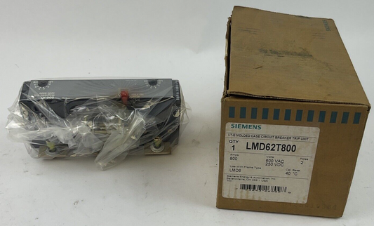 SIEMENS LMD62T800 TRIP UNIT 250VDC 800A 2POLE