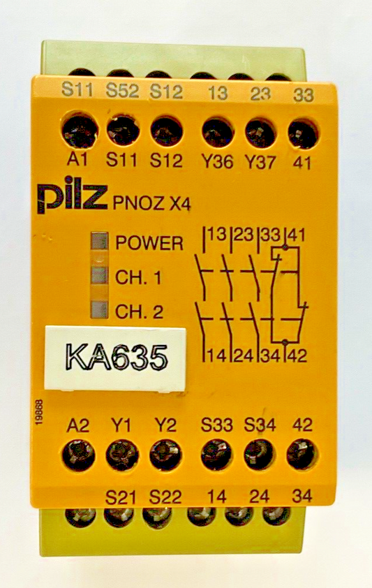 PILZ PNOZ X4 24VDC 3N/O 1N/C SAFETY RELAY 2,5W