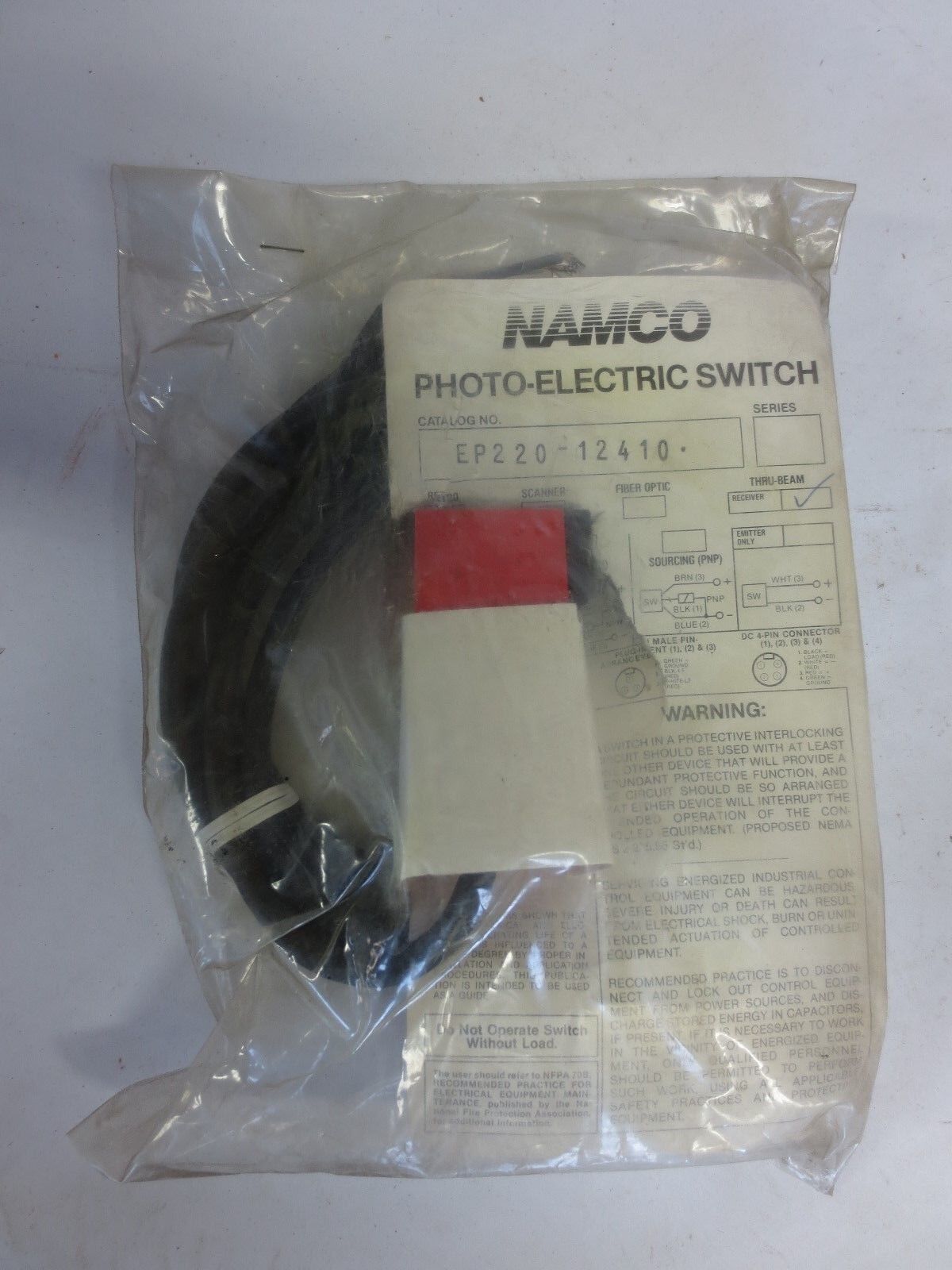 NAMCO CONTROLS EP220-12410 PHOTO-ELECTRIC SWITCH - NEW SURPLUS in SEALED BAG