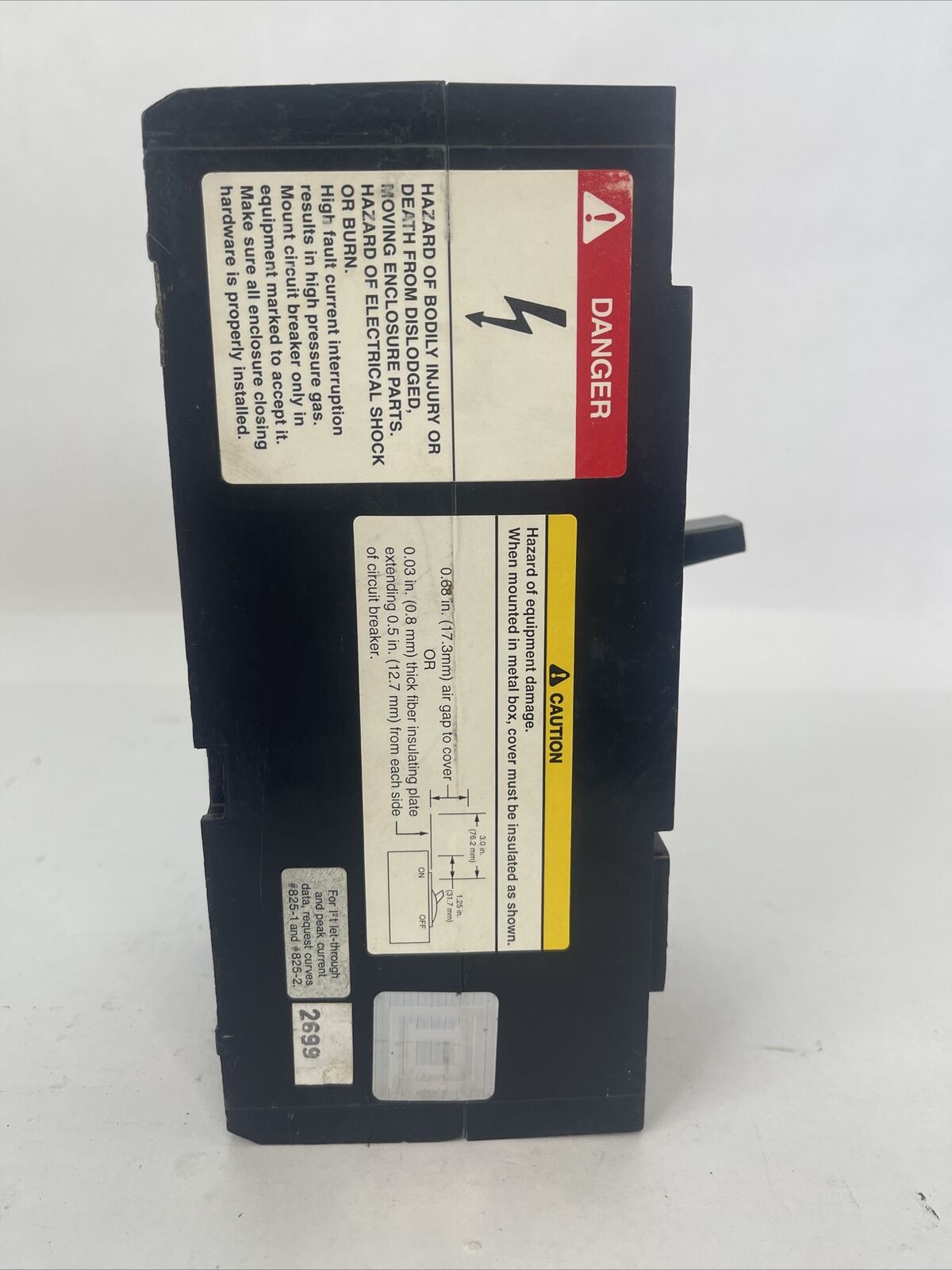 SQUARE D SKCL3250 THERMAL-MAGNETIC CIRCUIT BREAKER 250A 480VAC 3POLE SERIES 2