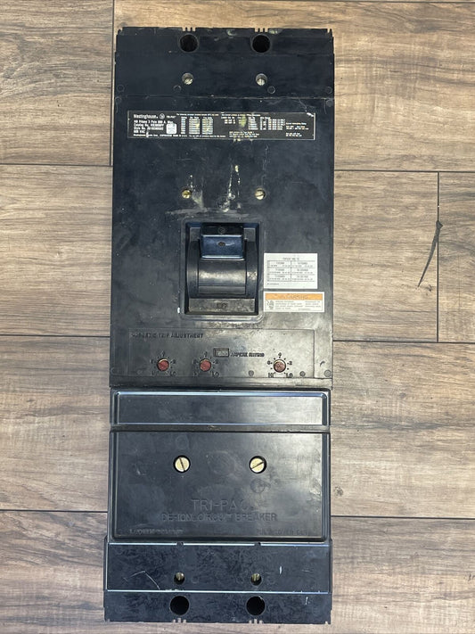 WESTINGHOUSE NB3800PF TRI-PAC DE-ION CIRCUIT BREAKER 600VAC 800A 3P 600AMP TRIP